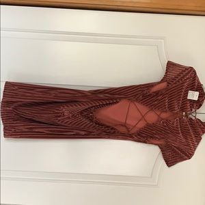 Rose high neck dress